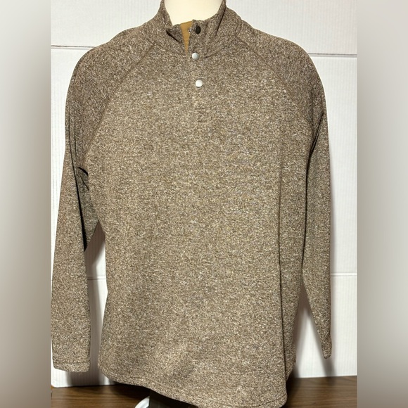 Sonoma men’s 2XB gray long sleeve fleece 3 button collard pullover sweater - Picture 6 of 10